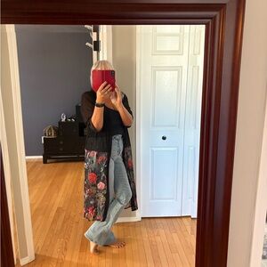 Black Designer Sheer Coat